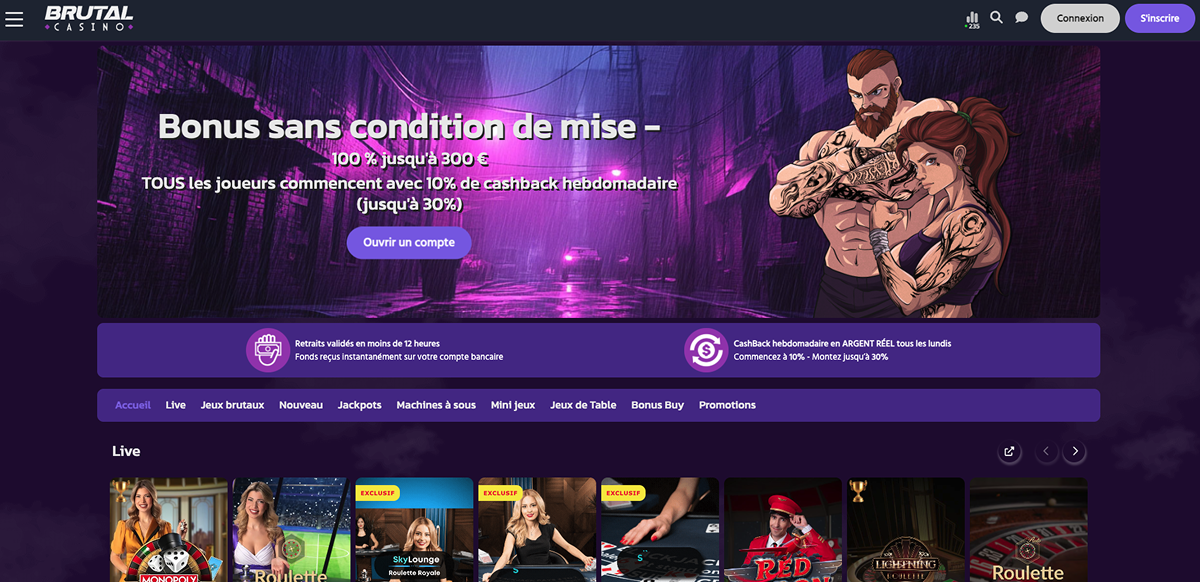 Brutal Casino Online Avis
