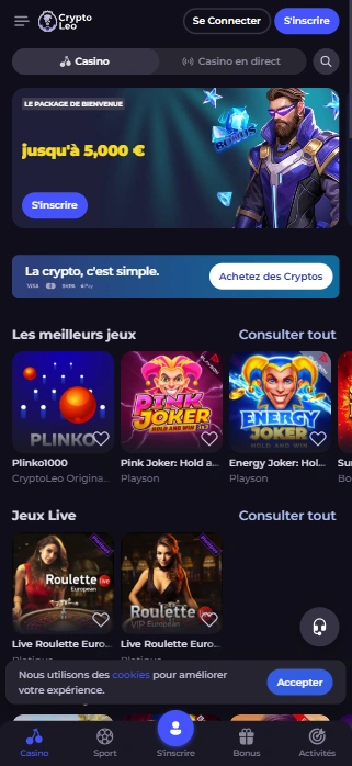 Casino en Ligne Crypto : Crypto Leo avec le Plus Populaire Jeux