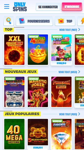 Un Casino Génial FR OnlySpins3 pour Jouer sur Internet