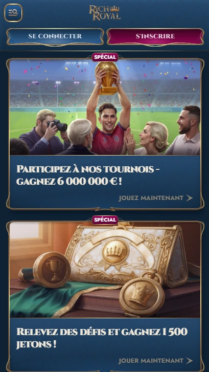 Bonuses au Rich Royal Casino Meilleurs Promotions et Offres sur Casino RoyalRich sur Internet